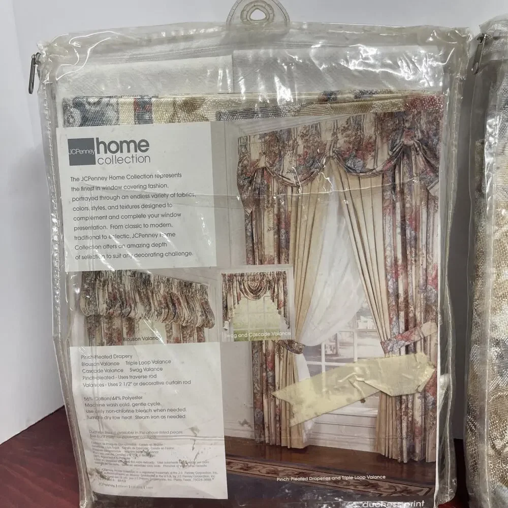 VTG JC Penney Home Collection Cascade Valance Duchess Print 84